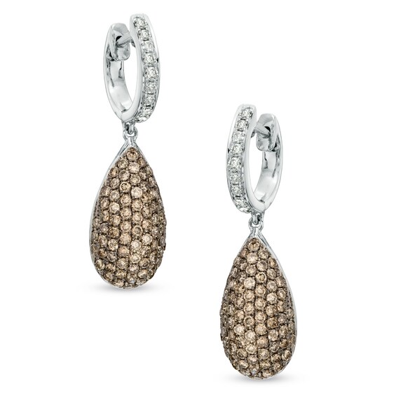 June birthstone jewelry with creamy white gold bezel teardrops Cream freshwater pearl sterling silver gold vermeil dangle earrings E16141