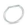 Thumbnail Image 1 of 1/10 CT. T.W. Diamond Contour Wedding Band in 14K White Gold