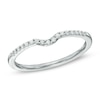 Thumbnail Image 1 of 1/10 CT. T.W. Diamond Contour Wedding Band in 14K White Gold