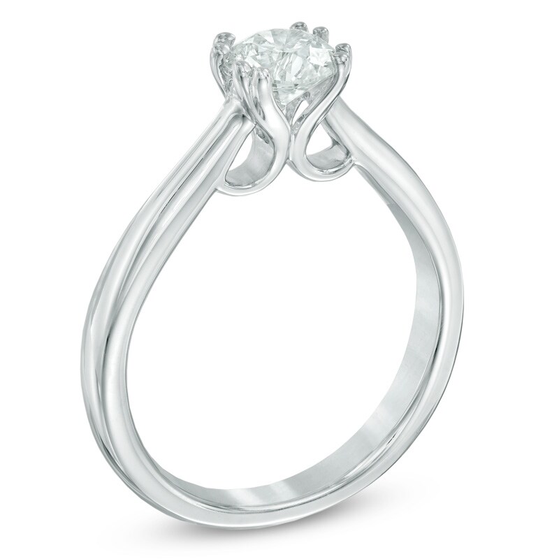 3/4 CT. Certified Canadian Diamond Solitaire Engagement Ring in 18K White Gold (I/SI2)