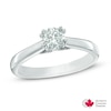 Thumbnail Image 1 of 1/2 CT. Certified Canadian Diamond Solitaire Engagement Ring in 18K White Gold (I/SI2)