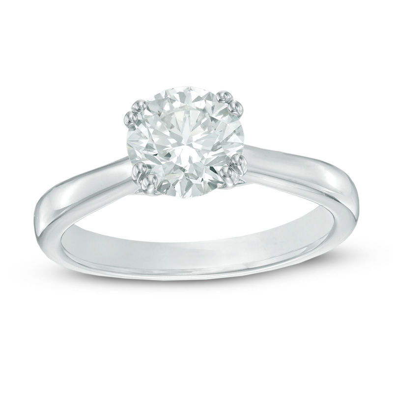 1-1/2 CT. Certified Canadian Diamond Solitaire Engagement Ring in 18K White Gold (I/SI2)