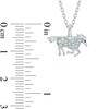 Thumbnail Image 2 of Diamond Accent Galloping Horse Pendant in Sterling Silver