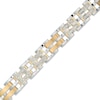 Thumbnail Image 1 of Men's 1 CT. T.W. Diamond Bracelet in Two-Tone Stainless Steel - 8.5"