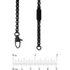 Thumbnail Image 2 of Men's 3.75mm Signature Tag Box Chain Necklace in Black IP Stainless Steel - 30"