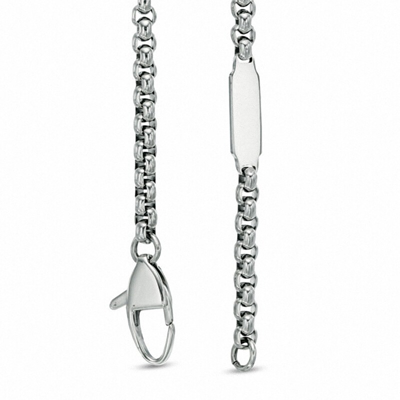 Main Image 2 of Men's Stacked Cross Pendant in Stainless Steel - 24"