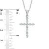 Thumbnail Image 2 of 1/2 CT. T.W. Diamond Cross Pendant in 10K White Gold