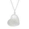 Thumbnail Image 1 of Tilted Shimmer Heart Pendant in Sterling Silver