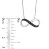 Thumbnail Image 2 of Black Diamond Accent Sideways Infinity Necklace in Sterling Silver - 16"