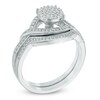 Thumbnail Image 1 of 1/3 CT. T.W. Diamond Cluster Bridal Set in 10K White Gold