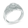 Thumbnail Image 2 of 1/4 CT. T.W. Diamond Vintage-Style Frame Bridal Set in 10K White Gold