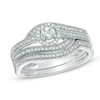 1/3 CT. T.W. Diamond Vintage-Style Bridal Set In 10K White Gold