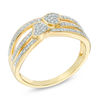 Thumbnail Image 2 of 1/5 CT. T.W. Diamond Double Heart Promise Ring in 10K Gold