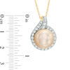Thumbnail Image 2 of 12.0mm Golden South Sea Cultured Pearl and 1/2 CT. T.W. Diamond Frame Pendant in 14K Gold