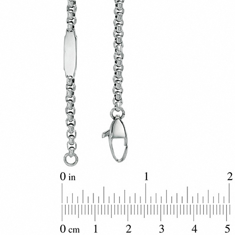 Main Image 2 of Men's Signature Tag Box Chain Necklace in Stainless Steel - 30"
