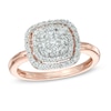 Thumbnail Image 0 of 1/2 CT. T.W. Multi-Diamond Frame Ring in 10K Rose Gold