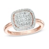 Thumbnail Image 1 of 1/2 CT. T.W. Multi-Diamond Frame Ring in 10K Rose Gold