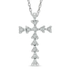 Diamond Accent Cross Pendant In Sterling Silver