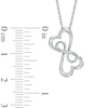 Thumbnail Image 1 of Diamond Accent Double Loop Heart Pendant in Sterling Silver