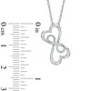 Thumbnail Image 2 of Diamond Accent Double Loop Heart Pendant in Sterling Silver