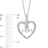Thumbnail Image 2 of Diamond Accent "MOM" Heart Pendant in Sterling Silver