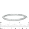 Thumbnail Image 3 of Satin Finish Bangle and Hoop Earrings Set in Sterling Silver - 7.5"