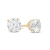 Child's 4.0mm Cubic Zirconia Solitaire Stud Earrings In 14K Gold