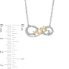 Thumbnail Image 2 of Diamond Accent "MOM" Infinity Necklace in Sterling Silver and 14K Gold Plate