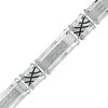 Thumbnail Image 0 of Men's 1/4 CT. T.W. Diamond Double Row Bracelet in Stainless Steel - 8.5"