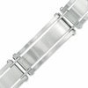 Thumbnail Image 1 of Men's 1/4 CT. T.W. Diamond Double Row Bracelet in Stainless Steel - 8.5"