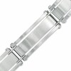 Thumbnail Image 1 of Men's 1/4 CT. T.W. Diamond Double Row Bracelet in Stainless Steel - 8.5"