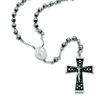 Thumbnail Image 0 of Men's Rosary Necklace in Two-Tone Stainless Steel - 24"