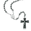 Thumbnail Image 1 of Men's Rosary Necklace in Two-Tone Stainless Steel - 24"