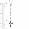 Thumbnail Image 2 of Men's Rosary Necklace in Two-Tone Stainless Steel - 24"