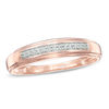 1/10 CT. T.W. Diamond Wedding Band In 10K Rose Gold