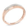 Thumbnail Image 2 of 1/10 CT. T.W. Diamond Wedding Band in 10K Rose Gold