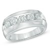 Men's 1-1/2 CT. T.W. Diamond Wedding Band In 14K White Gold