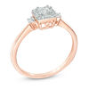 Thumbnail Image 2 of 1/4 CT. T.W. Princess-Cut Diamond Frame Promise Ring in 10K Rose Gold