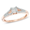 Thumbnail Image 1 of Diamond Accent Split Shank Promise Ring in 10K Rose Gold