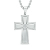 Thumbnail Image 0 of Men's Diamond Accent Cross Pendant in Stainless Steel - 24"