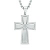 Thumbnail Image 1 of Men's Diamond Accent Cross Pendant in Stainless Steel - 24"