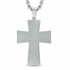 Thumbnail Image 2 of Men's Diamond Accent Cross Pendant in Stainless Steel - 24"