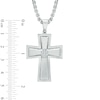 Thumbnail Image 2 of Men's Diamond Accent Cross Pendant in Stainless Steel - 24"