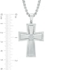 Thumbnail Image 3 of Men's Diamond Accent Cross Pendant in Stainless Steel - 24"