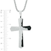 Thumbnail Image 2 of Men's Lord's Prayer Tablet Cross Pendant in Two-Tone Stainless Steel - 24"