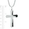Thumbnail Image 3 of Men's Lord's Prayer Tablet Cross Pendant in Two-Tone Stainless Steel - 24"