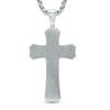Thumbnail Image 2 of Men's Carbon Fiber Stacked Cross Pendant in Two-Tone Stainless Steel - 24"