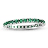 Thumbnail Image 0 of Emerald Eternity Band in 14K White Gold