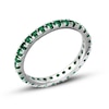Thumbnail Image 1 of Emerald Eternity Band in 14K White Gold