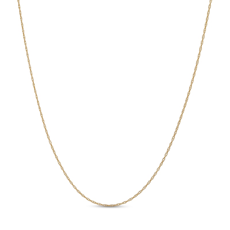 14K Yellow Gold 1.0mm Rope Style Chain Necklace